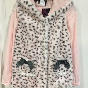 Girls 4 & Up Hooded Fur Vest Set Size 5