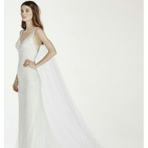 White Cathedral Veil with Pearl Clip