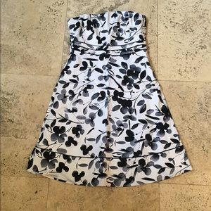 Black and white floral dress