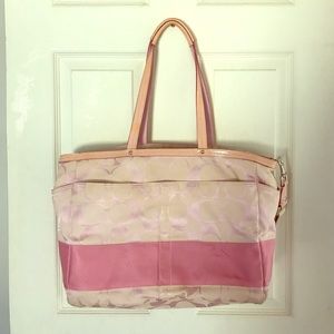 Pink Signature Coach bag