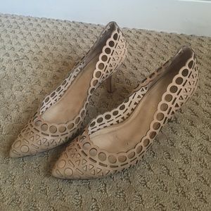 Loeffler Randall Leather cutout pumps