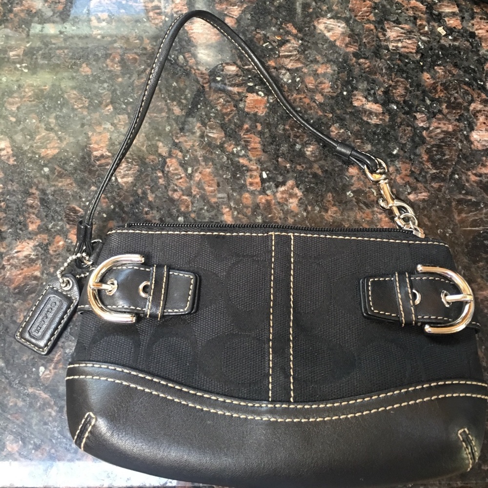 Authentic small coach wristlet