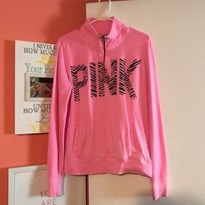 Pink zebra pullover
