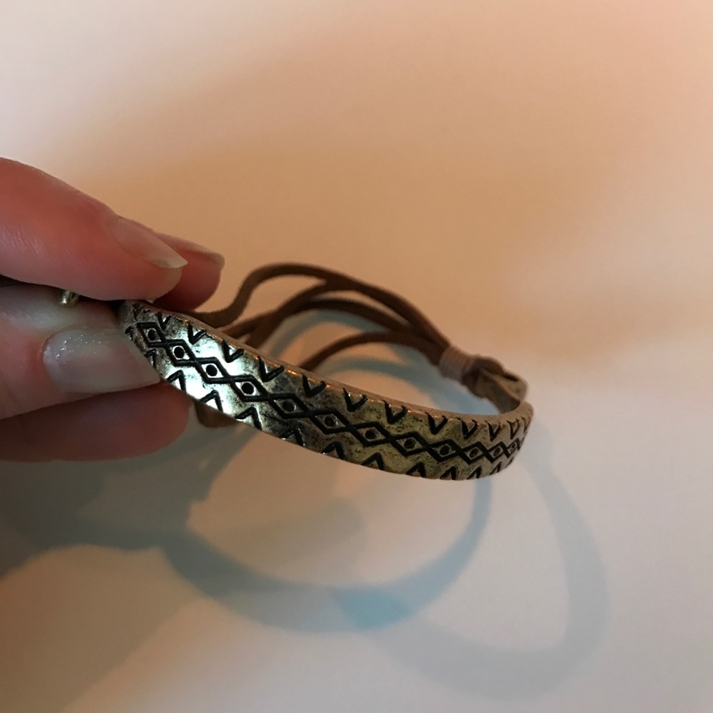 AEO Metal & leather BOHO bracelet