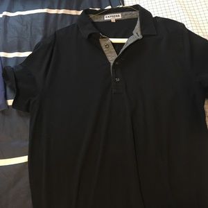 Express black stretch Polo