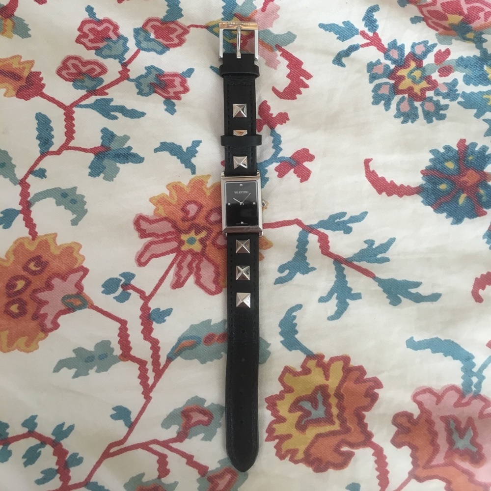 Studded, leather Valentino watch