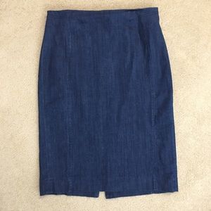 White House Black Market pencil denim skirt!