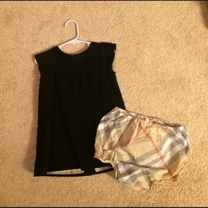Authentic Burberry black dress w/ matching bloomer
