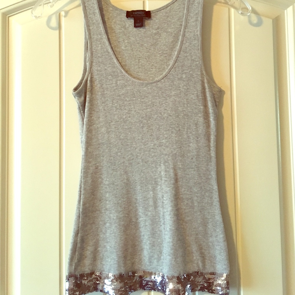 Express tank with sequin trim