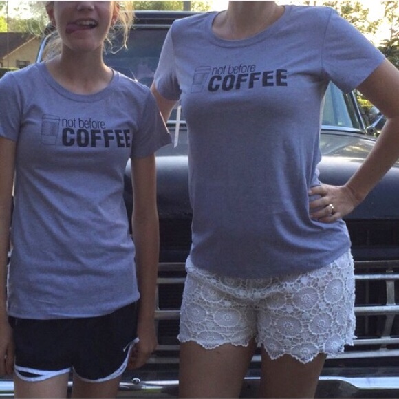 Not Before Coffee Short Sleeve Graphic T-Shirt - Picture 2 of 6