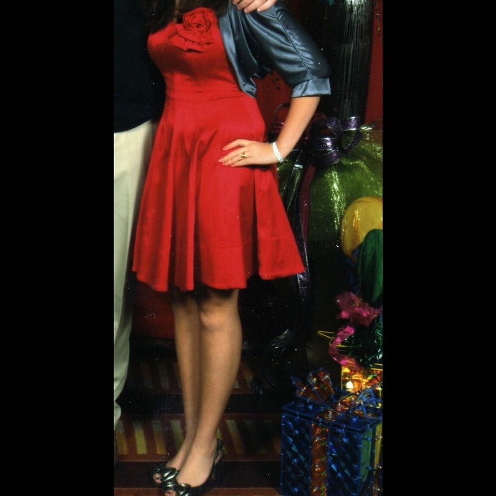 Fuchsia A-line cocktail dress