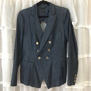 White House Black Market denim blazer