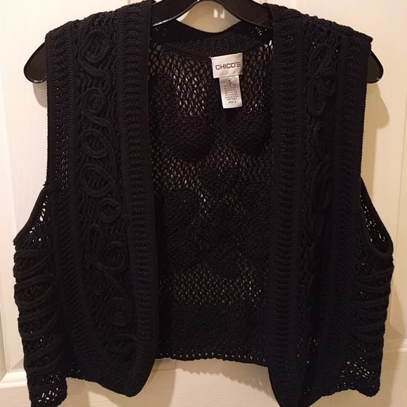 Chico's Jackets & Blazers - Price Drop🔖Never Worn Chico's Black Sweater Vest