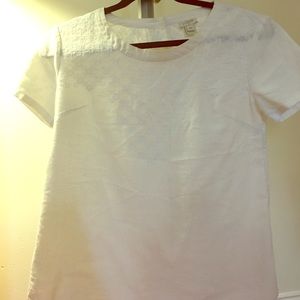Short sleeve j crew linen blouse