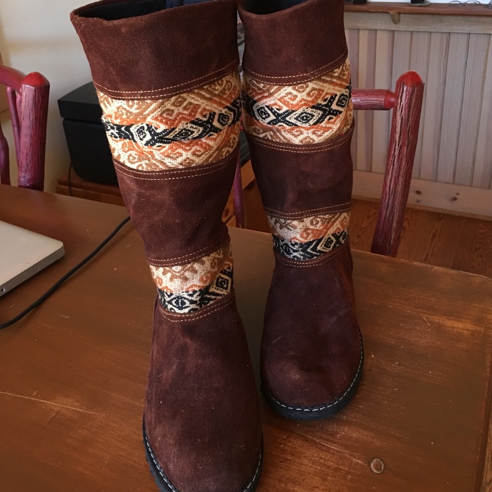 Winter suede boots