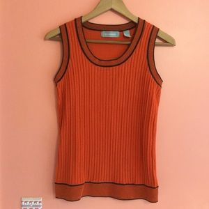 Orange Liz Claiborne sweater vest