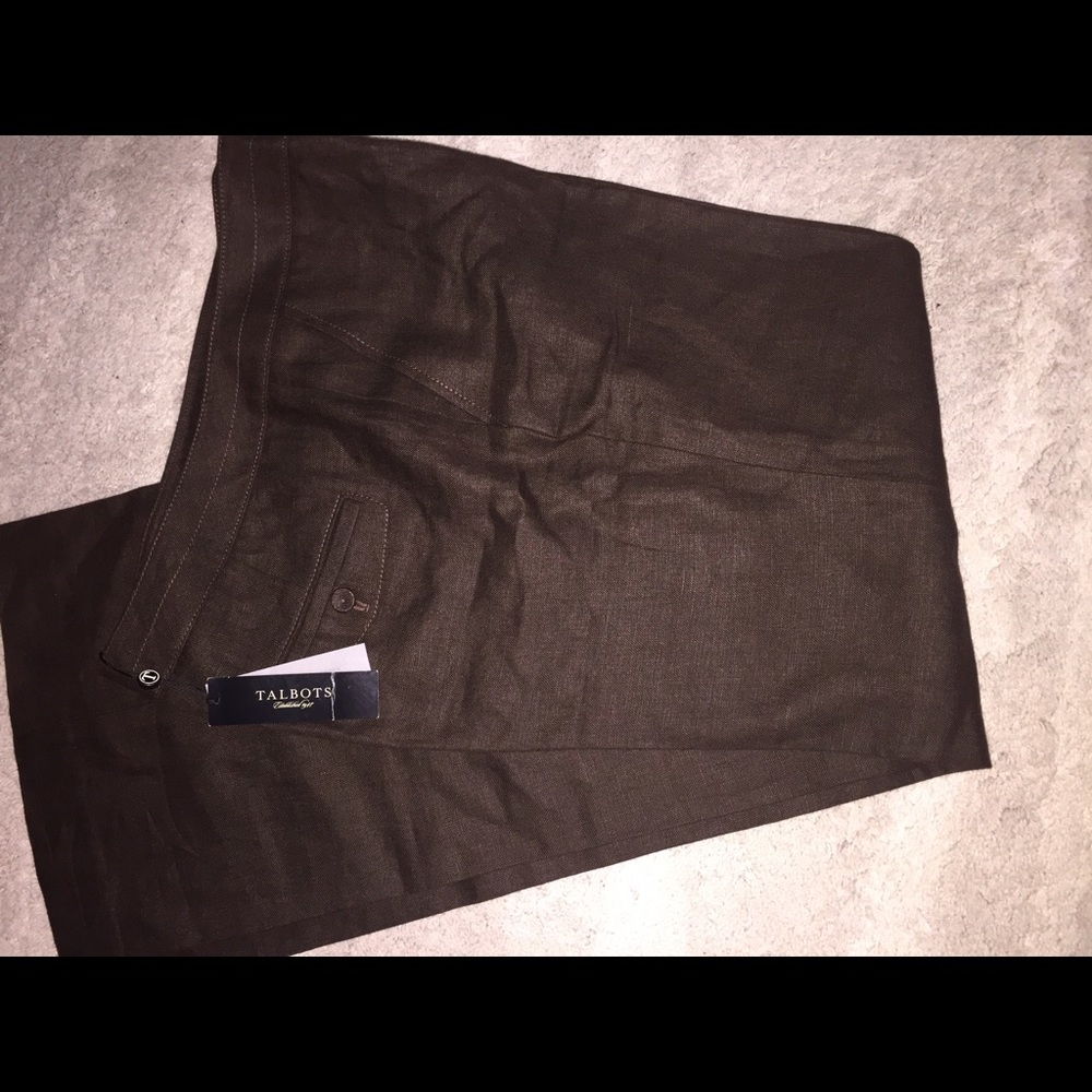 Talbots linen pants NWT