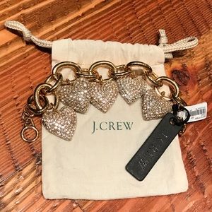 J. crew Heart Charm Bracelet