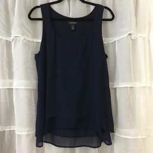 White House Black Market navy flowy tank