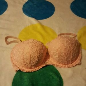 Pink date night push up bra