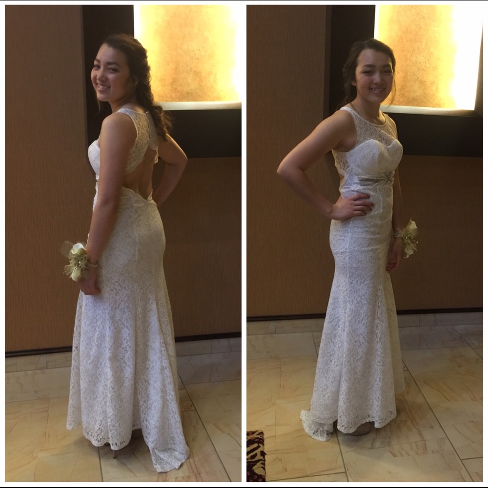 white prom dress