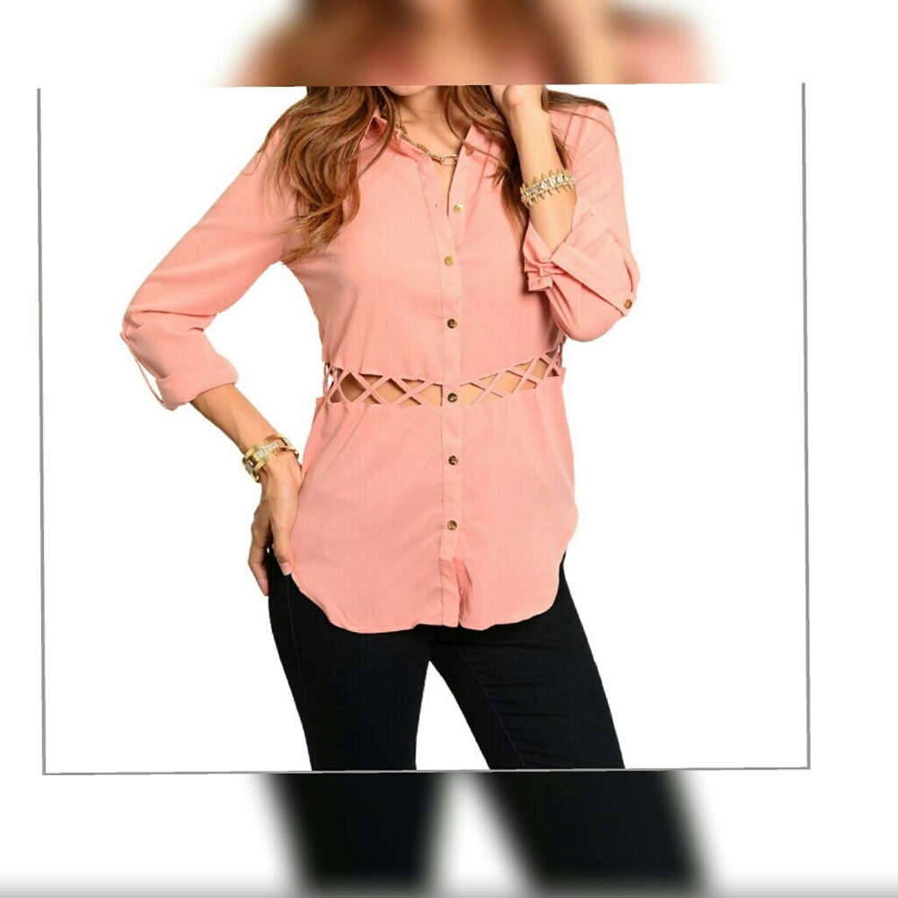 Peach blouse