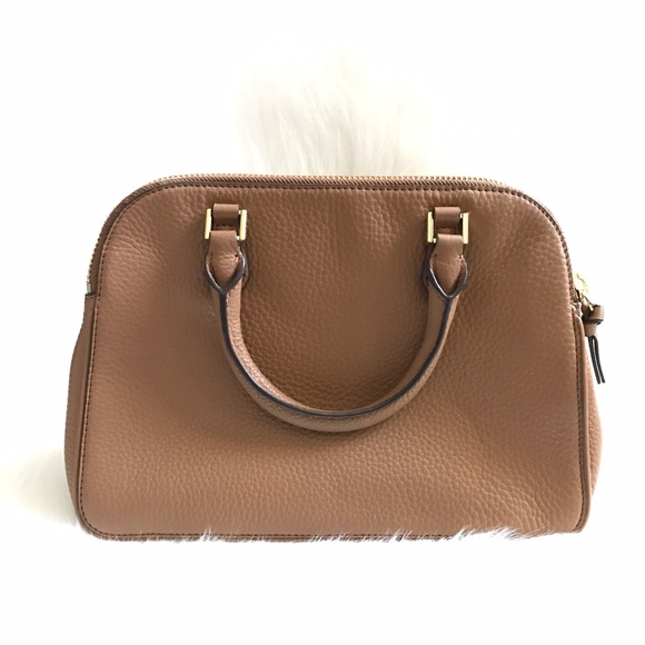 Tory Burch Robinson Small Pebbled Double Zip Satchel  TORY BURCH ROBINSON PEBBLED SMALL ZIP SATCHEL