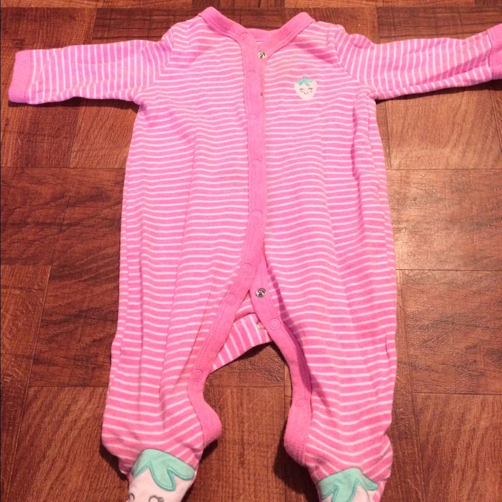 Pink with white strips pajamas