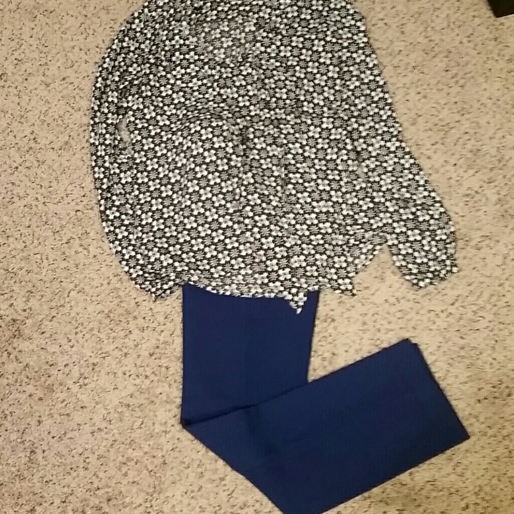 Loft Royal Blue Ankle Pants