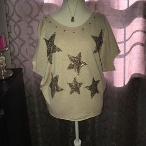 Off the shoulder sweatshirt. Brand new w/out tags.