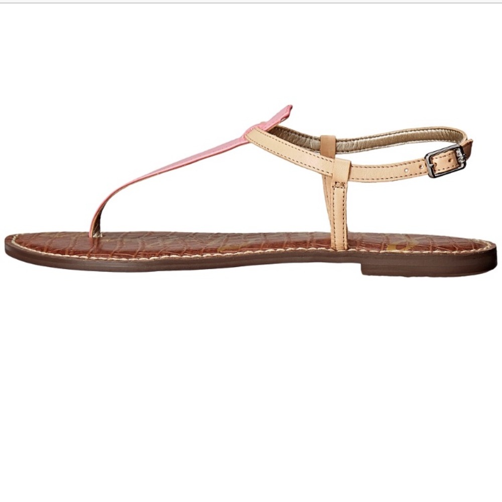 ❣SALE ❣Sam Edelman Leather Tan Pink Gigi Sandal - Picture 5 of 6