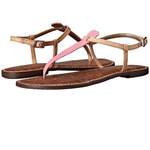 ❣SALE ❣Sam Edelman Leather Tan Pink Gigi Sandal - Picture 4 of 6