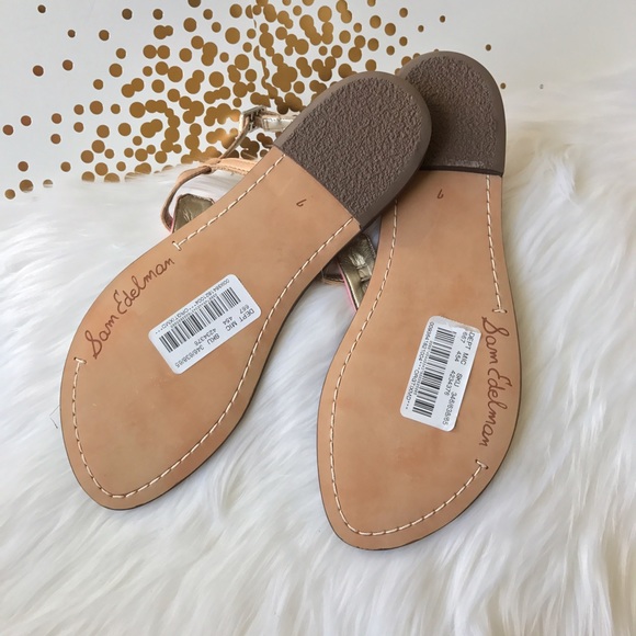 ❣SALE ❣Sam Edelman Leather Tan Pink Gigi Sandal - Picture 2 of 6