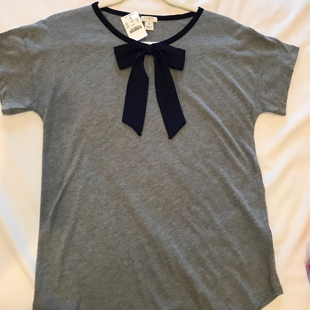 J. Crew Rolled-Sleeve T-shirt with Bow