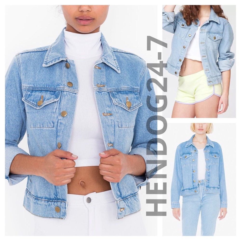 AMERICAN APPAREL UNISEX DENIM JACKET SIZE SMALL