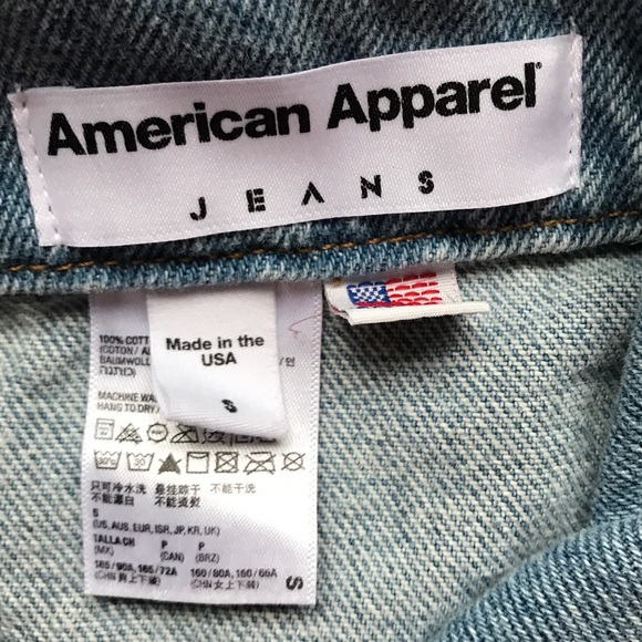 AMERICAN APPAREL UNISEX DENIM JACKET SIZE SMALL - Picture 4 of 4