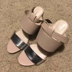 Silver and nude dress heels!