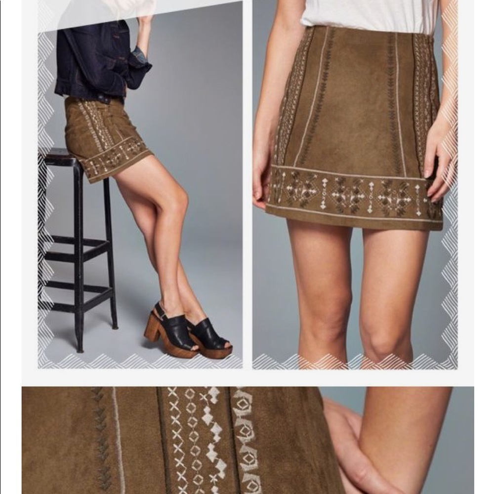 NWT Abercrombie & Fitch Vegan suede skirt