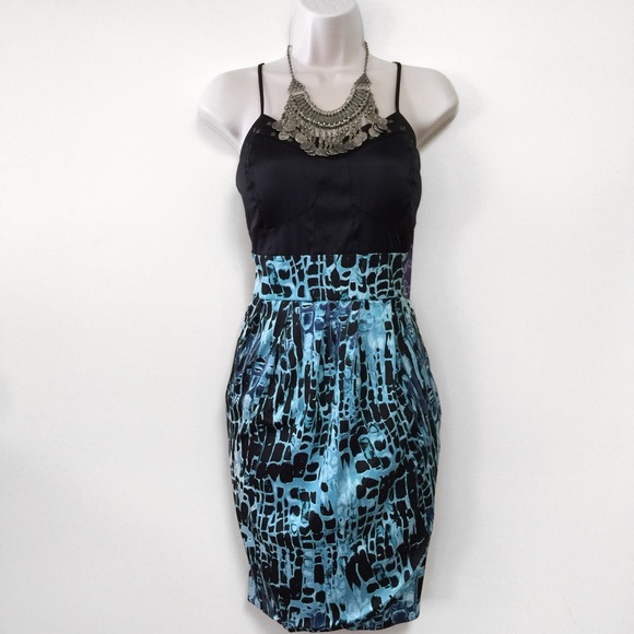 Kouture by Kimora Dresses & Skirts - NWT BLUE/BLACK WRAP DRESS