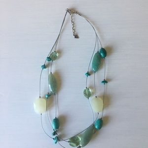 Silpada turquoise and natural stone necklace