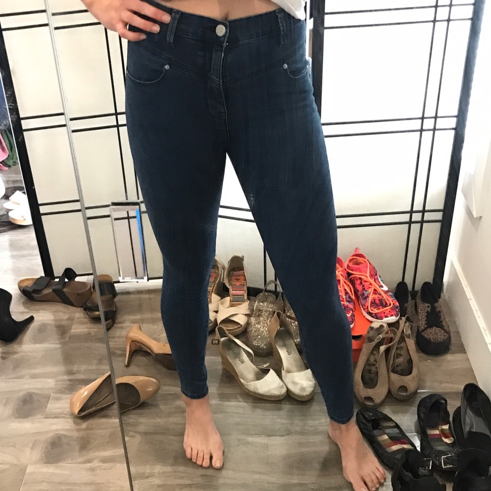 BDG high waisted skinny blue jeans