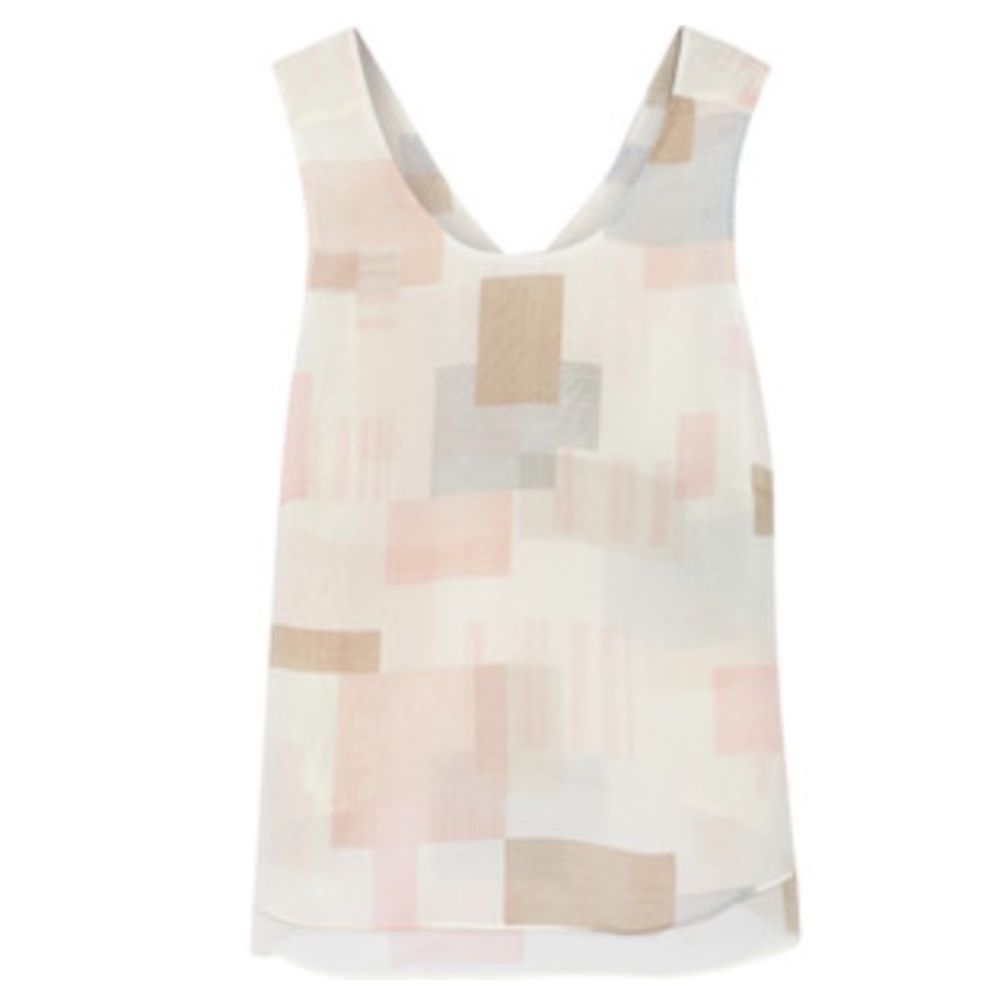 NWT Joie Silk Tiered Sleeveless Top