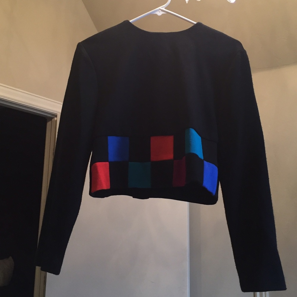 🌺VINTAGE color block crop top