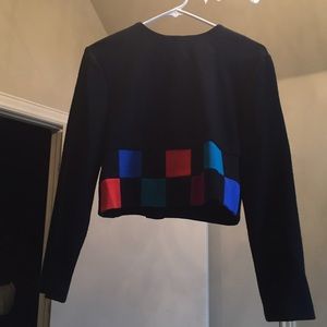 🌺VINTAGE color block crop top