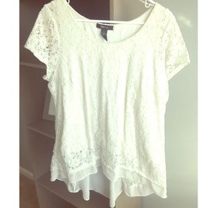 🎉PRICE DROP⬇️ Lace Shirt with Chiffon Underlay 💋