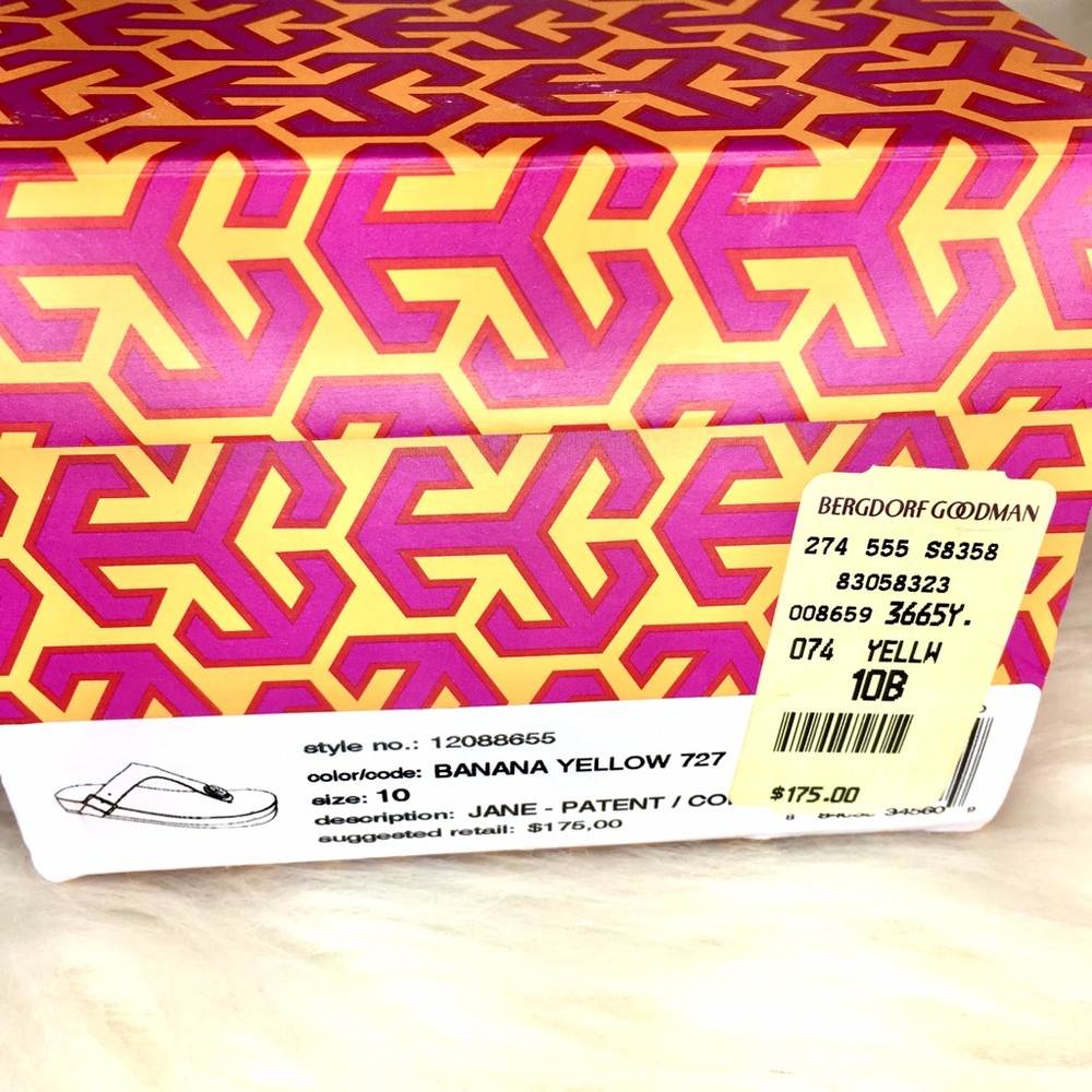 TORY BURCH Jane Cork Sandal in Banana Yellow Sz 10 - Picture 5 of 5