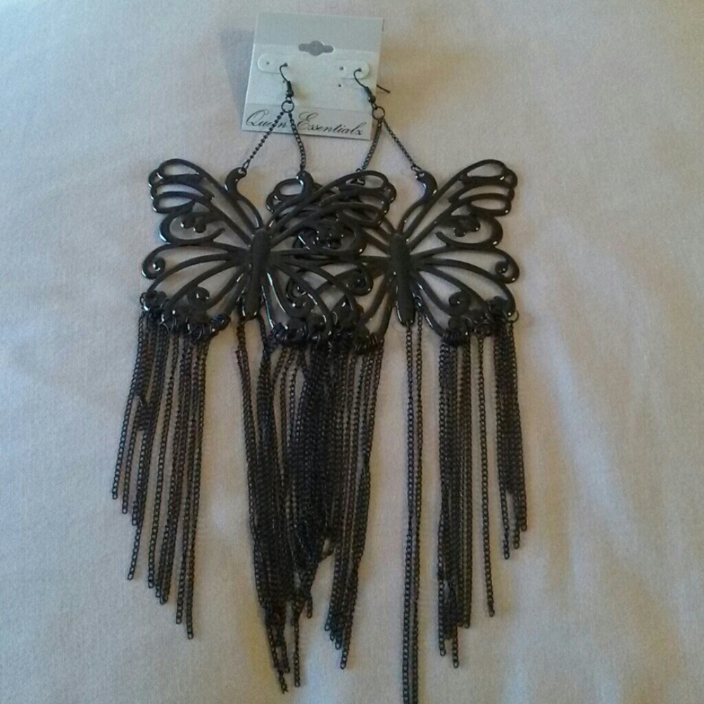 Butterfly dangle earrings