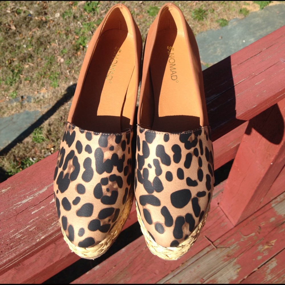 Leopard print espadrilles