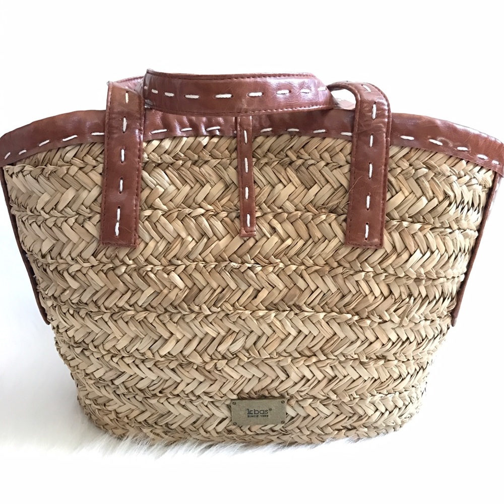 Kbas straw beach tote
