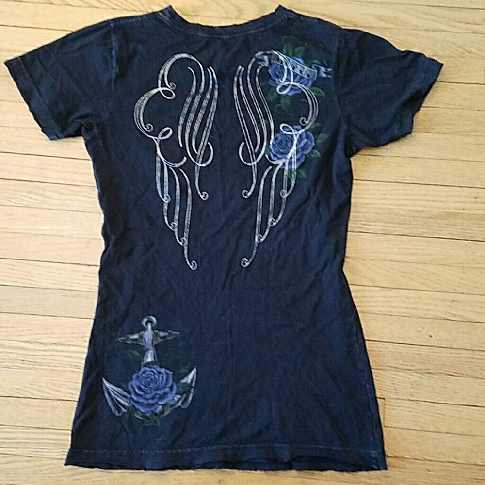 Sinful silver wings tee